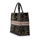 Large Canvas Embroidered Jardin d'Hiver Book Tote